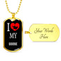 Goose Necklace Stainless Steel or 18k Gold Dog Tag 24" Chain-Express Your Love Gifts