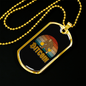 Gorilla Bitcoin Crypto Necklace Stainless Steel or 18k Gold Dog Tag 24" Chain-Express Your Love Gifts