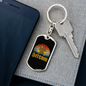 Gorilla With 2 Bitcoin Crypto Keychain Stainless Steel or 18k Gold Dog Tag Keyring-Express Your Love Gifts