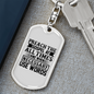 Gospel At All Times Keychain Stainless Steel or 18k Gold Dog Tag Keyring-Express Your Love Gifts