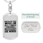 Gospel At All Times Keychain Stainless Steel or 18k Gold Dog Tag Keyring-Express Your Love Gifts