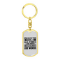 Gospel At All Times Keychain Stainless Steel or 18k Gold Dog Tag Keyring-Express Your Love Gifts