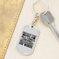 Gospel At All Times Keychain Stainless Steel or 18k Gold Dog Tag Keyring-Express Your Love Gifts
