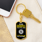 Gospel Call To Self Denial Keychain Stainless Steel or 18k Gold Dog Tag Keyring-Express Your Love Gifts