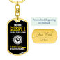 Gospel Call To Self Denial Keychain Stainless Steel or 18k Gold Dog Tag Keyring-Express Your Love Gifts