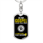 Gospel Call To Self Denial Keychain Stainless Steel or 18k Gold Dog Tag Keyring-Express Your Love Gifts