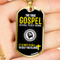 Gospel Call To Self Denial Necklace Stainless Steel or 18k Gold Dog Tag 24" Chain-Express Your Love Gifts