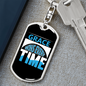 Grace Wins Every Time Keychain Stainless Steel or 18k Gold Dog Tag Keyring-Express Your Love Gifts