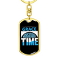 Grace Wins Every Time Keychain Stainless Steel or 18k Gold Dog Tag Keyring-Express Your Love Gifts