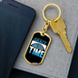 Grace Wins Every Time Keychain Stainless Steel or 18k Gold Dog Tag Keyring-Express Your Love Gifts