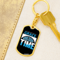 Grace Wins Every Time Keychain Stainless Steel or 18k Gold Dog Tag Keyring-Express Your Love Gifts