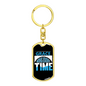 Grace Wins Every Time Keychain Stainless Steel or 18k Gold Dog Tag Keyring-Express Your Love Gifts