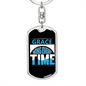 Grace Wins Every Time Keychain Stainless Steel or 18k Gold Dog Tag Keyring-Express Your Love Gifts