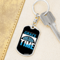 Grace Wins Every Time Keychain Stainless Steel or 18k Gold Dog Tag Keyring-Express Your Love Gifts