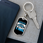 Grace Wins Every Time Keychain Stainless Steel or 18k Gold Dog Tag Keyring-Express Your Love Gifts