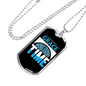 Grace Wins Every Time Necklace Stainless Steel or 18k Gold Dog Tag 24" Chain-Express Your Love Gifts