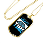 Grace Wins Every Time Necklace Stainless Steel or 18k Gold Dog Tag 24" Chain-Express Your Love Gifts