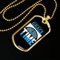 Grace Wins Every Time Necklace Stainless Steel or 18k Gold Dog Tag 24" Chain-Express Your Love Gifts