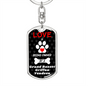 Grand Basset Griffon Vendeen Keychain Stainless Steel or 18k Gold Dog Tag Keyring-Express Your Love Gifts