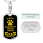 Grand Basset Griffon Vendeen Keychain Stainless Steel or 18k Gold-Express Your Love Gifts
