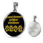 Grand Basset Griffon Vendeen Mama Circle Necklace Stainless Steel or 18k Gold 18-22" Dog Owner Lover-Express Your Love Gifts