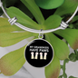 Grandkids Have Paws Cat Bracelet Stainless Steel or 18k Gold Circle Bangle-Express Your Love Gifts