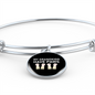 Grandkids Have Paws Cat Bracelet Stainless Steel or 18k Gold Circle Bangle-Express Your Love Gifts