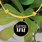 Grandkids Have Paws Cat Bracelet Stainless Steel or 18k Gold Circle Bangle-Express Your Love Gifts