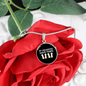 Grandkids Have Paws Cat Circle Necklace Stainless Steel or 18k Gold 18-22"-Express Your Love Gifts