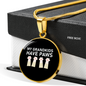 Grandkids Have Paws Cat Circle Necklace Stainless Steel or 18k Gold 18-22"-Express Your Love Gifts