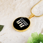 Grandkids Have Paws Cat Circle Necklace Stainless Steel or 18k Gold 18-22"-Express Your Love Gifts