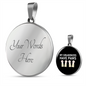 Grandkids Have Paws Cat Circle Necklace Stainless Steel or 18k Gold 18-22"-Express Your Love Gifts