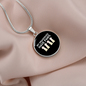 Grandkids Have Paws Cat Circle Necklace Stainless Steel or 18k Gold 18-22"-Express Your Love Gifts
