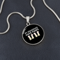 Grandkids Have Paws Cat Circle Necklace Stainless Steel or 18k Gold 18-22"-Express Your Love Gifts