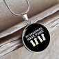 Grandkids Have Paws Cat Circle Necklace Stainless Steel or 18k Gold 18-22"-Express Your Love Gifts
