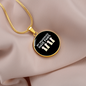 Grandkids Have Paws Cat Circle Necklace Stainless Steel or 18k Gold 18-22"-Express Your Love Gifts