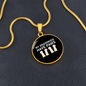 Grandkids Have Paws Cat Circle Necklace Stainless Steel or 18k Gold 18-22"-Express Your Love Gifts