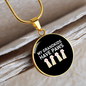 Grandkids Have Paws Cat Circle Necklace Stainless Steel or 18k Gold 18-22"-Express Your Love Gifts