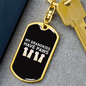Grandkids Have Paws Cat Keychain Stainless Steel or 18k Gold Dog Tag Keyring-Express Your Love Gifts