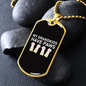 Grandkids Have Paws Cats Necklace Stainless Steel or 18k Gold Dog Tag 24" Chain-Express Your Love Gifts