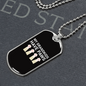 Grandkids Have Paws Cats Necklace Stainless Steel or 18k Gold Dog Tag 24" Chain-Express Your Love Gifts