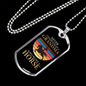 Grandma Who Rides a Horse Horse Necklace Stainless Steel or 18k Gold Dog Tag 24" Chain-Express Your Love Gifts