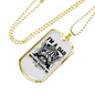 Grandpa And A Firefighter Gift Stainless Steel or 18k Gold Dog Tag 24" Chain-Express Your Love Gifts