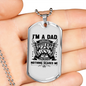 Grandpa And A Firefighter Gift Stainless Steel or 18k Gold Dog Tag 24" Chain-Express Your Love Gifts