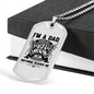 Grandpa And A Firefighter Gift Stainless Steel or 18k Gold Dog Tag 24" Chain-Express Your Love Gifts