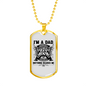 Grandpa And A Firefighter Gift Stainless Steel or 18k Gold Dog Tag 24" Chain-Express Your Love Gifts