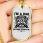 Grandpa And A Firefighter Gift Stainless Steel or 18k Gold Dog Tag 24" Chain-Express Your Love Gifts