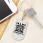 Grandpa And A Firefighter Keychain Stainless Steel or 18k Gold Dog Tag Keyring-Express Your Love Gifts