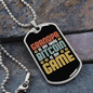 Grandpa Bitcoin Crypto Necklace Stainless Steel or 18k Gold Dog Tag 24" Chain-Express Your Love Gifts
