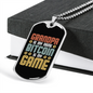 Grandpa Bitcoin Crypto Necklace Stainless Steel or 18k Gold Dog Tag 24" Chain-Express Your Love Gifts